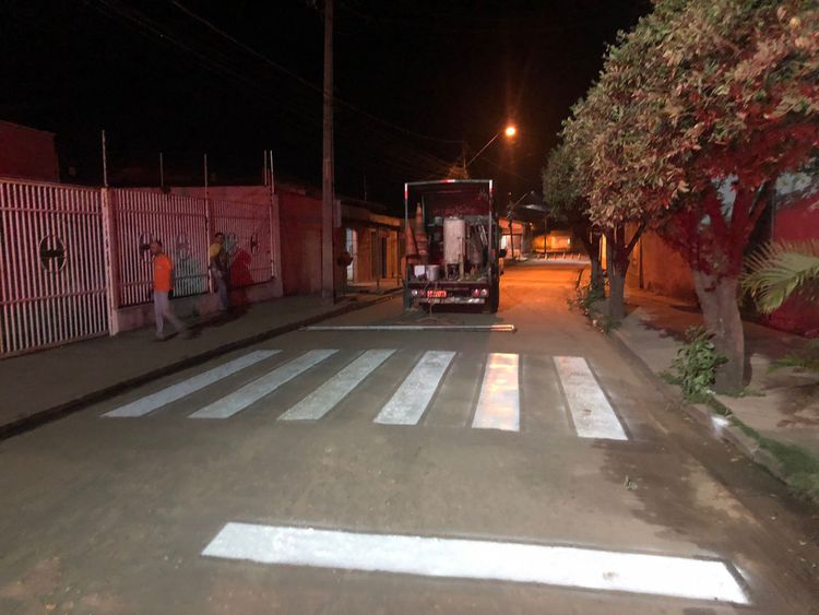 Faixas de pedestres são revitalizadas nos bairros de Imperatriz
