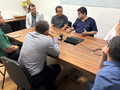 Reunião com representantes do instituto Misericordiae Vultus e os secretários de Saúde, Flamarion Amaral (titular) e Jairo Santana (adjunto).