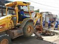 Equipe da Sinfra trabalha na recuperação da drenagem da Rua Tupinambá, Mercadinho