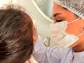 Crianças tiveram atendimento odontológico para reforçar o cuidado com a saúde bucal.