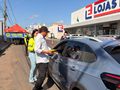 Condutores receberam orientações para um trânsito seguro.