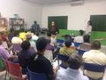 A palestra foi realizada na Escola Municipal Enock Alves Bezerra e reuniu cerca de 50 participantes