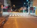 A Rua Sousa Lima com Avenida Getúlio Vargas recebe pintura da faixa de pedestre nos dois lados.