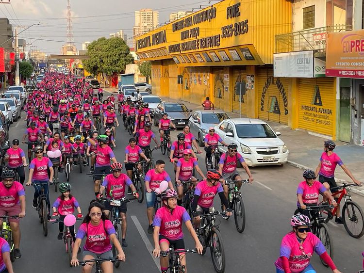 Terceiro Pedal Solidário Outubro Rosa arrecada mais de quatro toneladas de alimentos