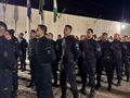 Agentes da primeira turma da Guarda Municipal de Imperatriz durante solenidade que marcou a progressão de 72 servidores do nível I para o nível II.