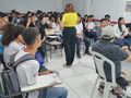 A palestra na Escola Técnica Amaral Raposo foi bem participativa.