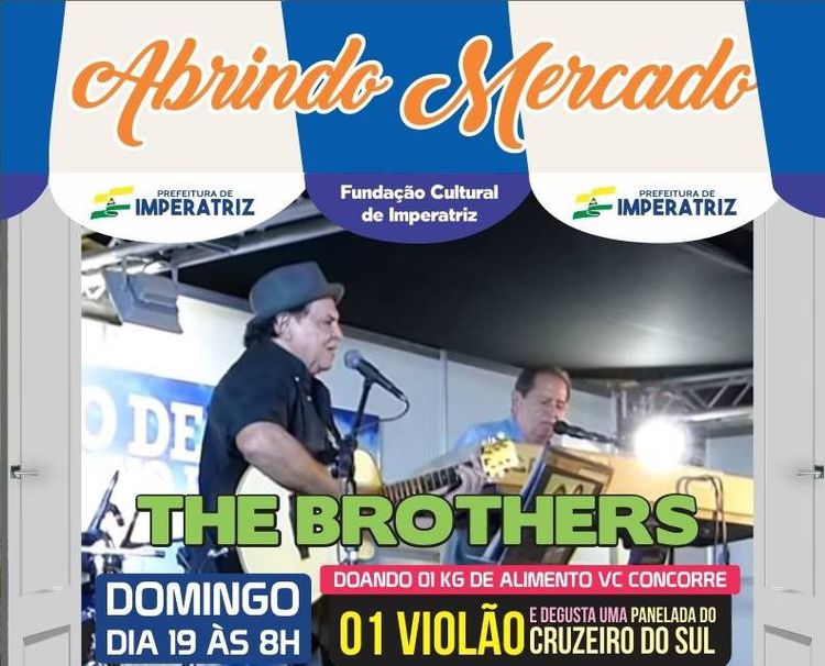Banda The Brothes animará o "Abrindo Mercado" na Feira da Vila Nova