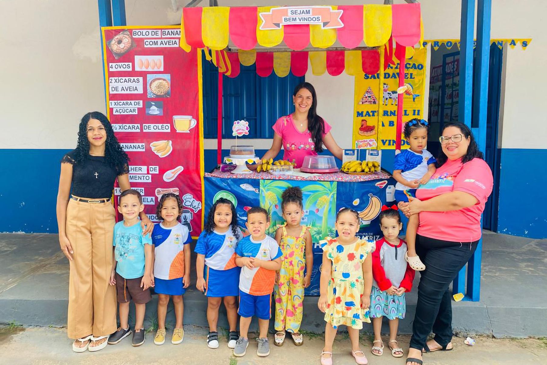 Feira de Alimentação Saudável mobiliza crianças e famílias na Creche Municipal Risco e Rabisco