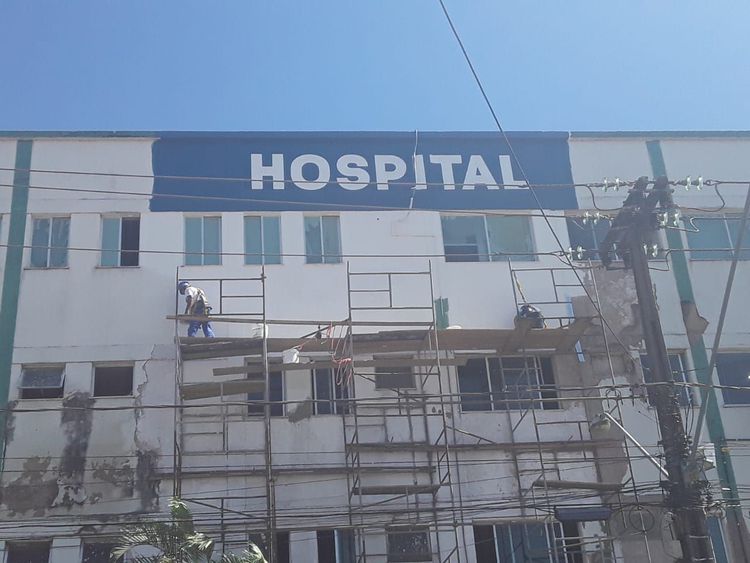 Com nova fachada,  Hospital Municipal  terá dois acessos, cumprindo a determinação do Ministério da Saúde