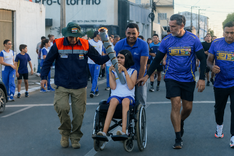 Condução da Tocha marca contagem regressiva para JEIS 2026 em Imperatriz