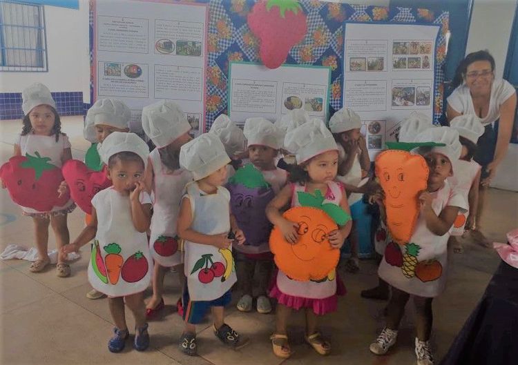 Alunos da Educação Infantil participam de projeto de incentivo à alimentação saudável