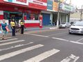 Ação do "Pé na Faixa' foi na Avenida Getúlio Vargas com rua Alagoas, Centro.