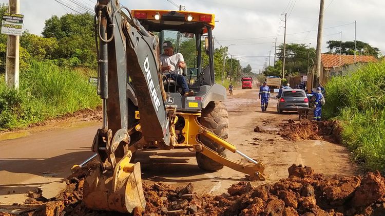 Iniciada recuperação de mais um trecho da Avenida Newton Belo