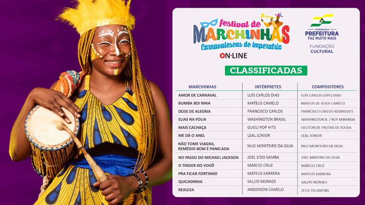 Divulgada lista de classificados no Festival de Marchinhas