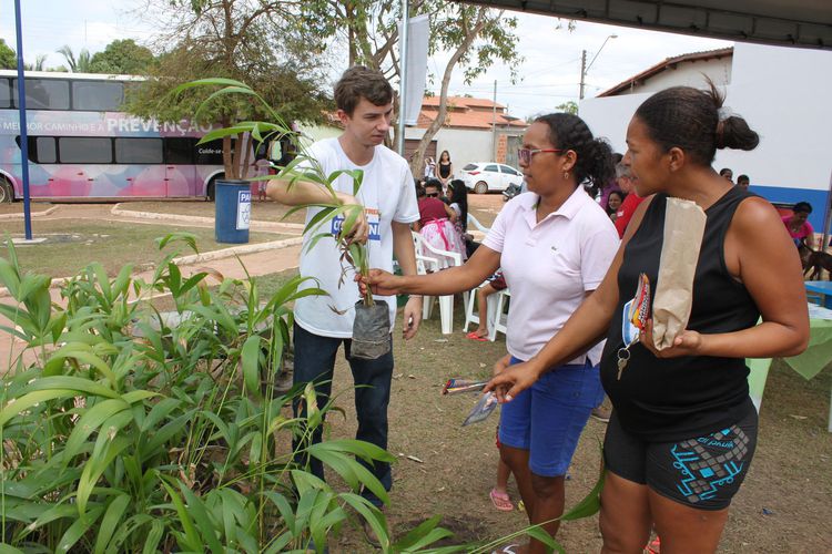Entrega de mudas e orientações sobre queimadas marcam manhã de cidadania na Vila Fiquene