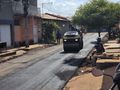 Pavimentação na rua Tomé de Souza iniciou nesta segunda-feira (10).