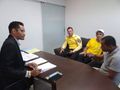 A reunião do secretário Alex Silva com os representantes do sindicato foi na manhã desta quarta-feira, na Seamo.
