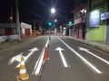 Revitalizada faixa de pedestre da Avenida Dorgival Pinheiro, no cruzamento com a Rua Sousa Lima, Centro