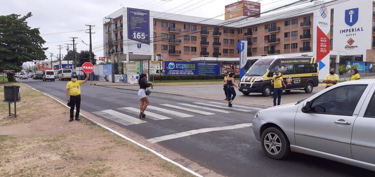 “Pé na Faixa” conscientiza motoristas e pedestres  na Semana Nacional do Trânsito em Imperatriz