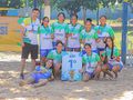 Escola Municipal São Jorge I foi campeã do beach soccer infanto feminino.
