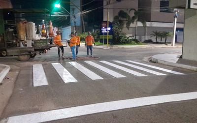 Imperatriz recebe reforço na sinalização com pintura de mais de 230 faixas de pedestres