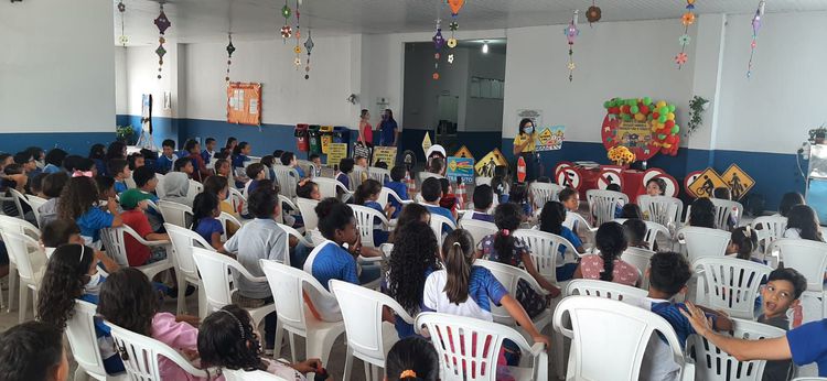 Setran realiza palestra para crianças na Escola Machado de Assis