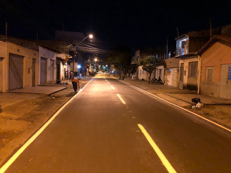 Sinalização horizontal é implantada na Rua Rio Grande do Norte na Nova Imperatriz