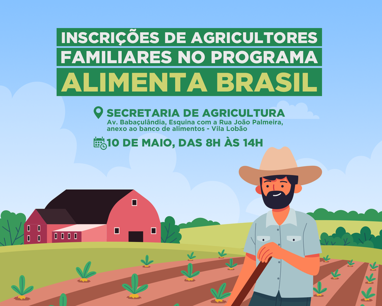 Cadastro de produtores no Programa Alimenta Brasil inicia na próxima terça-feira (10)