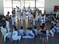 Atletas em apresentação nas disputas da Capoeira, nos JEIs.