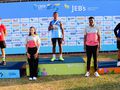 No atletismo, Jonas Rocha Ribeiro, da Escola Municipal Darcy Ribeiro, conquistou ouro no lançamento de disco e bronze no arremesso de peso nos JEBS 2025 e foi eleito o melhor do Brasil na modalidade.