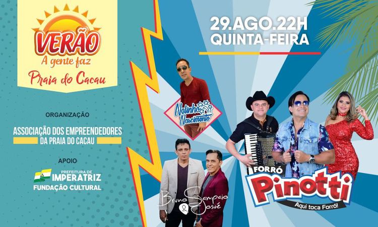 Banda Forró Pinotti se apresenta na praia do Cacau