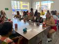 Participantes acompanham as atividades da aula inaugural do Verão Criativo, no Centro Cultural Tatajuba