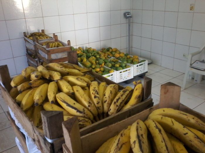 Comerciantes do Mercadinho doam frutas ao Banco de Alimentos