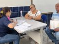 Moradores buscam informações e realizam cadastro para regularização de imóveis durante o mutirão.
